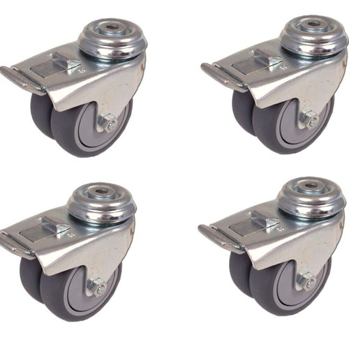 Braked Castor Set of Four for Plinths