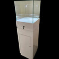 Conservation Display Case 400mm by 400mm by 1200mm High with Humidity Control in Gallery White Lacquer