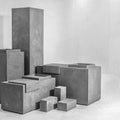 Display Plinth 500mm by 500mm by 1100mm High in Polished Concrete