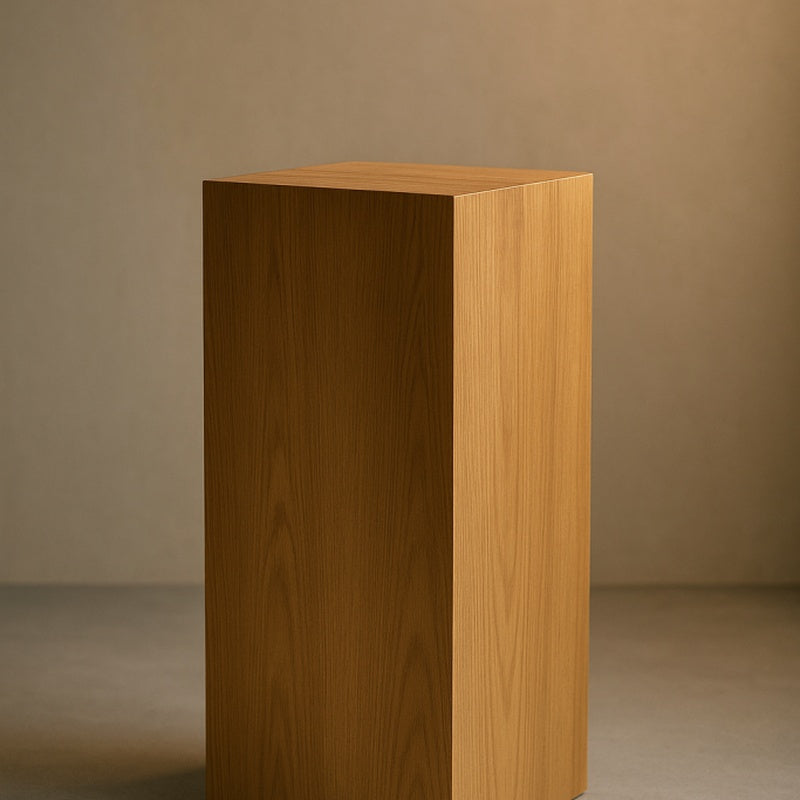 Display Plinth 600mm by 600mm by 1100mm High in Solid Oak