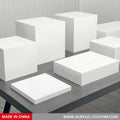 Display Riser 150mm Square by 100mm High in Gallery White Lacquer
