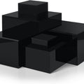Display Riser 150mm Square by 100mm High in Matt Black Lacquer
