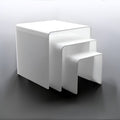 Display Riser 200mm Square by 300mm High in Gallery White Lacquer