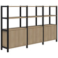Four Bay Collection Display Wall 1200mm Wide in Solid Oak