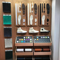 Four Bay Sneaker and Model Display Wall in Birch Plywood