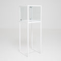 Freestanding Vitrine 1000mm by 500mm by 1800mm High with a Gallery White Lacquer Base