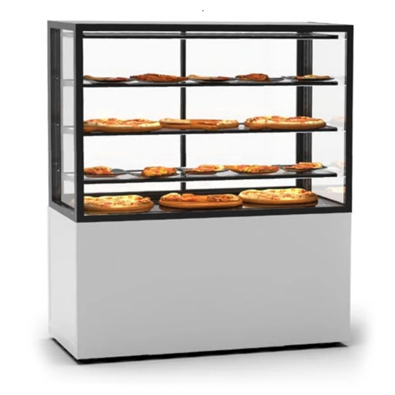 Freestanding Vitrine 1200mm by 600mm by 1000mm High with a Gallery White Lacquer Base