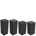 Set of Five Graduated Plinths 400mm Square in Matt Black Lacquer