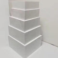 Set of Five Graduated Risers 200mm Square in Gallery White Lacquer