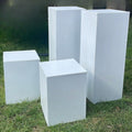 Set of Four Nesting Plinths 600mm Square in Gallery White Lacquer