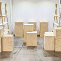 Set of Three Graduated Plinths 400mm Square in Birch Plywood