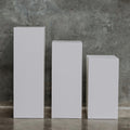 Set of Three Graduated Plinths 400mm Square in Gallery White Lacquer