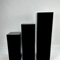 Set of Three Graduated Plinths 400mm Square in Matt Black Lacquer