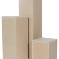 Set of Three Plinths 300mm Square at One Height in Solid Oak