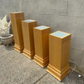 Set of Three Plinths 500mm Square Graduated in Birch Plywood