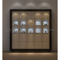 Six Bay Watch and Small Object Display Wall in Gallery White Lacquer