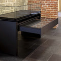 Tabletop Display Case 300mm by 300mm by 300mm High with a Matt Black Lacquer Base