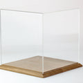 Tabletop Display Case 400mm by 400mm by 400mm High with a Solid Oak Base