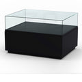Tabletop Display Case 800mm by 400mm by 400mm High with a Matt Black Lacquer Base