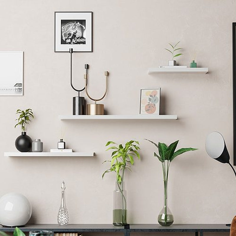 Wall Mounted Display Shelf 900mm in Gallery White Lacquer